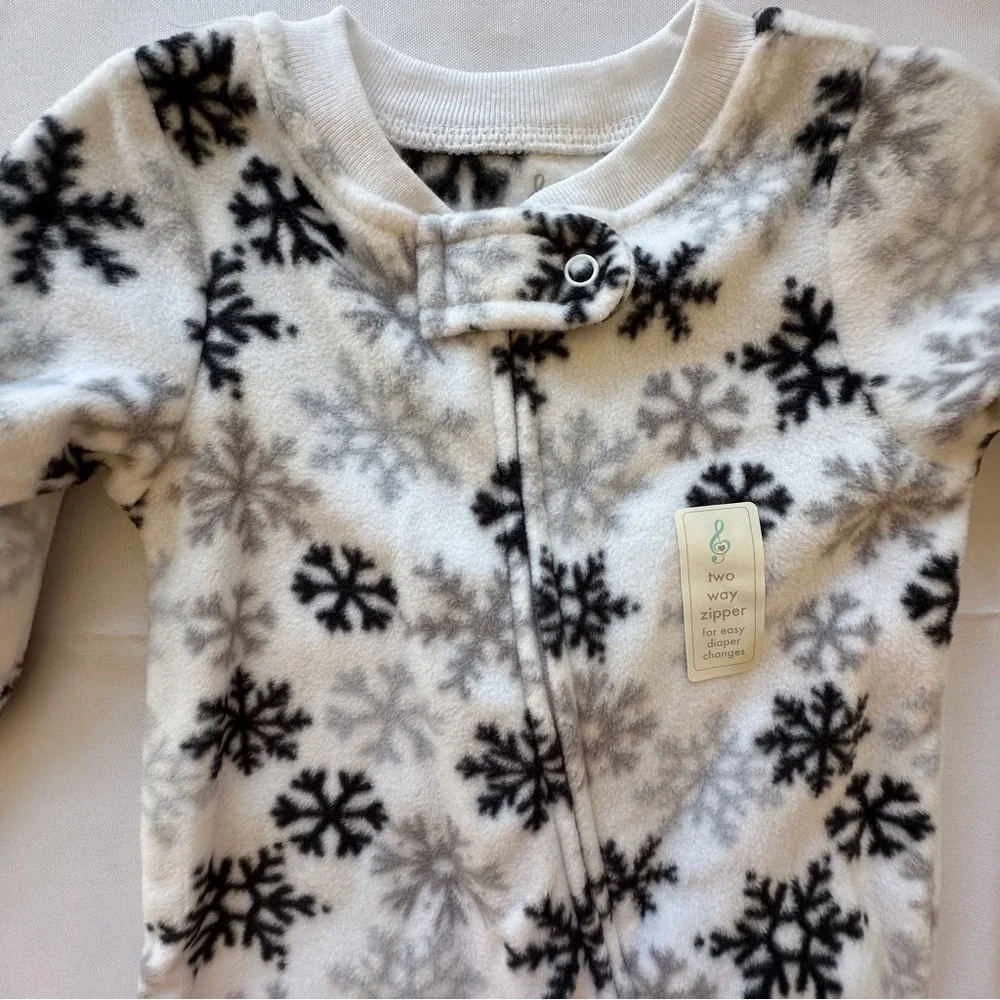 Lot of‎ 2 NWT Lullaby Lane fleece 2 way zipper footed sleeper infant 6-9 mo